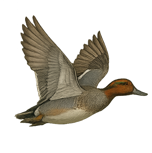 Green-Winged Teal Duck Illustration Green-Winged Teal Duck Illustration
