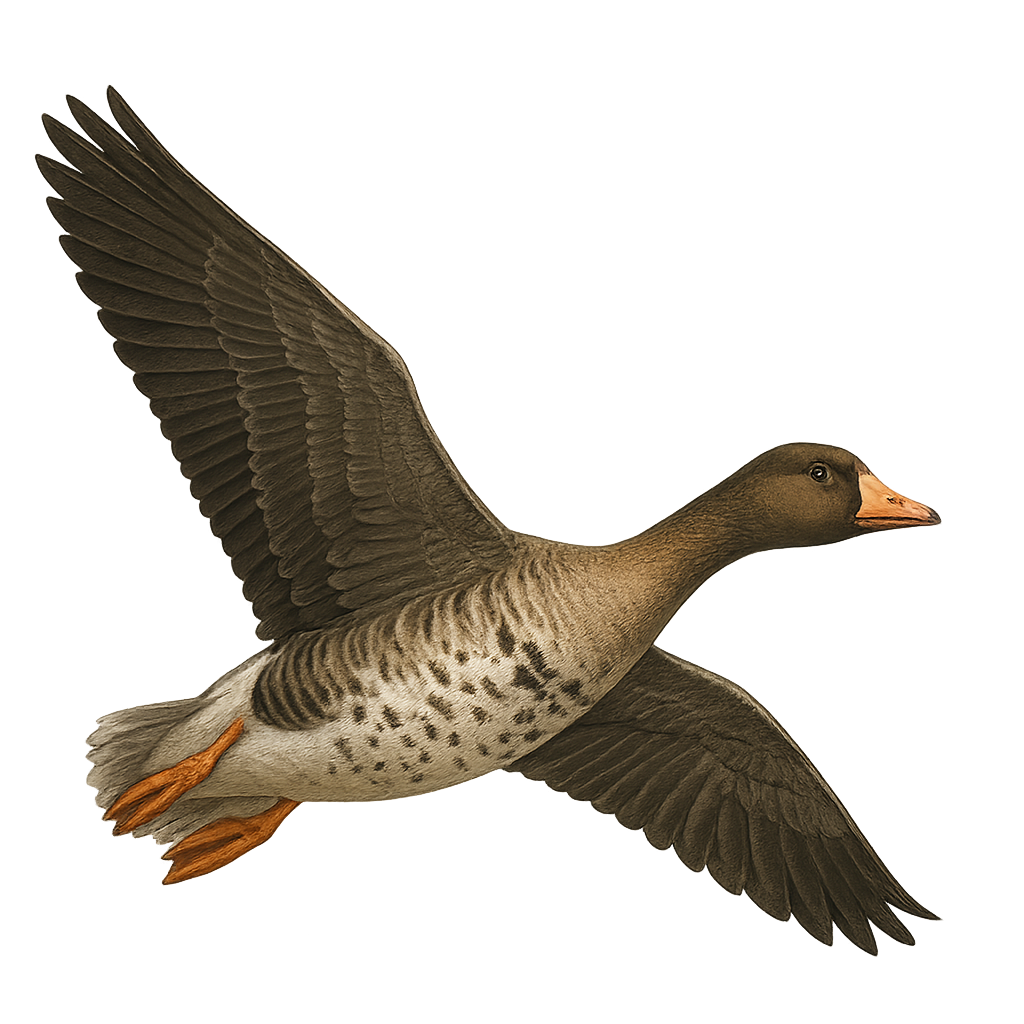 Waterfowl ID: Speckle Bellied Goose or White Fronted Goose Waterfowl ID: Speckle Bellied Goose or White Fronted Goose